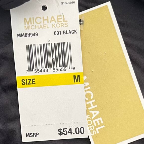 MICHAEL MICHAEL KORS Swimwear Shirred Side Bikini Bottom Black Size M - Picture 5 of 6